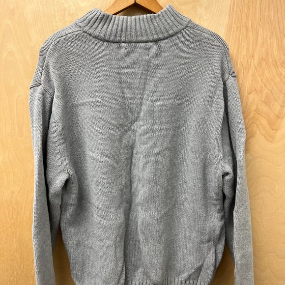 Chaps Men’s Grey 3/4 zip Sweater Size XL - Picture 2 of 3